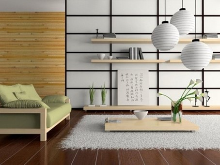 salon de maison décoration japonaise