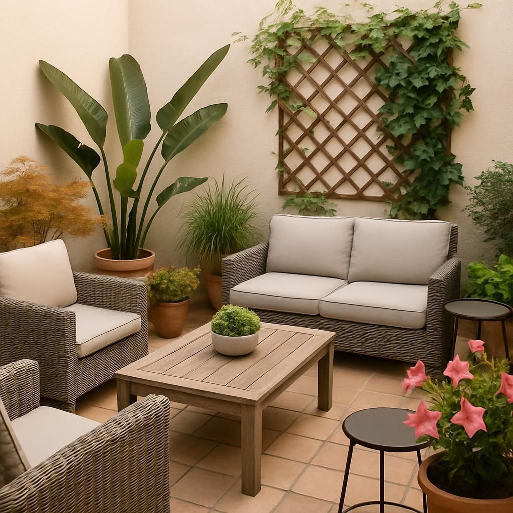idée d'aménagement de petite terrasse exterieure